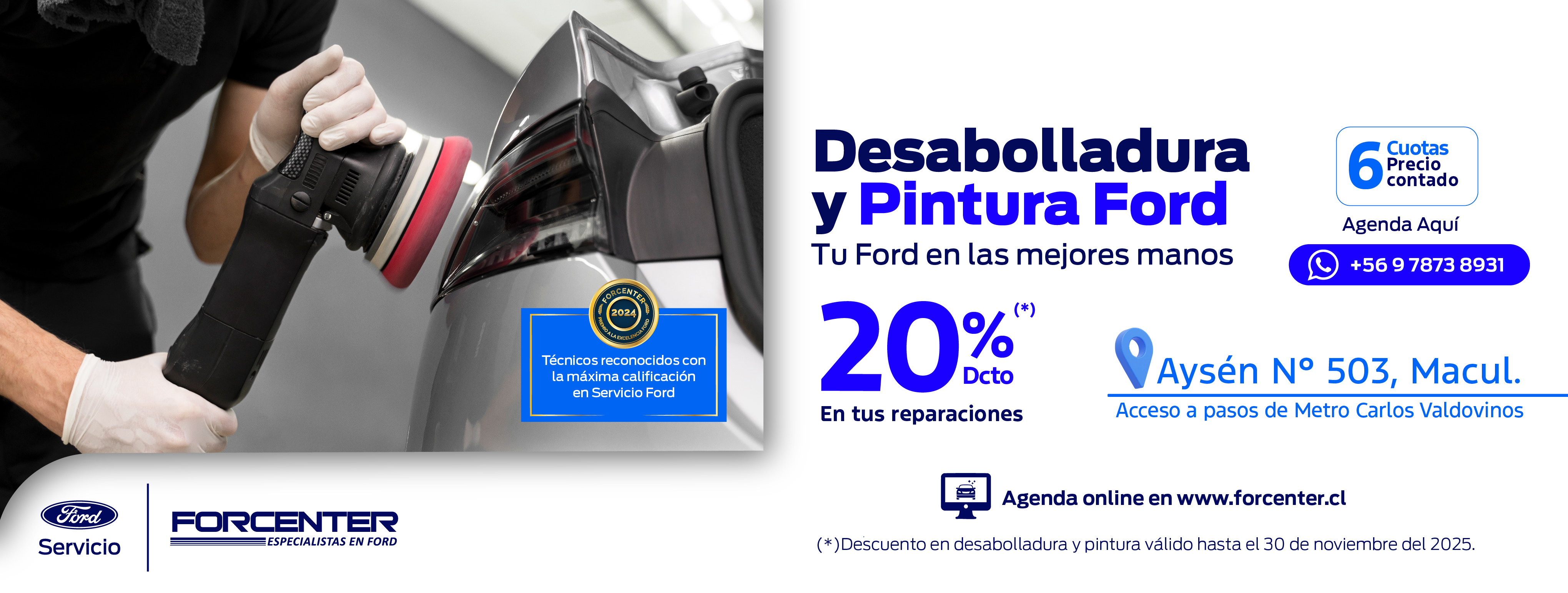 Desabolladura y pintura Ford 